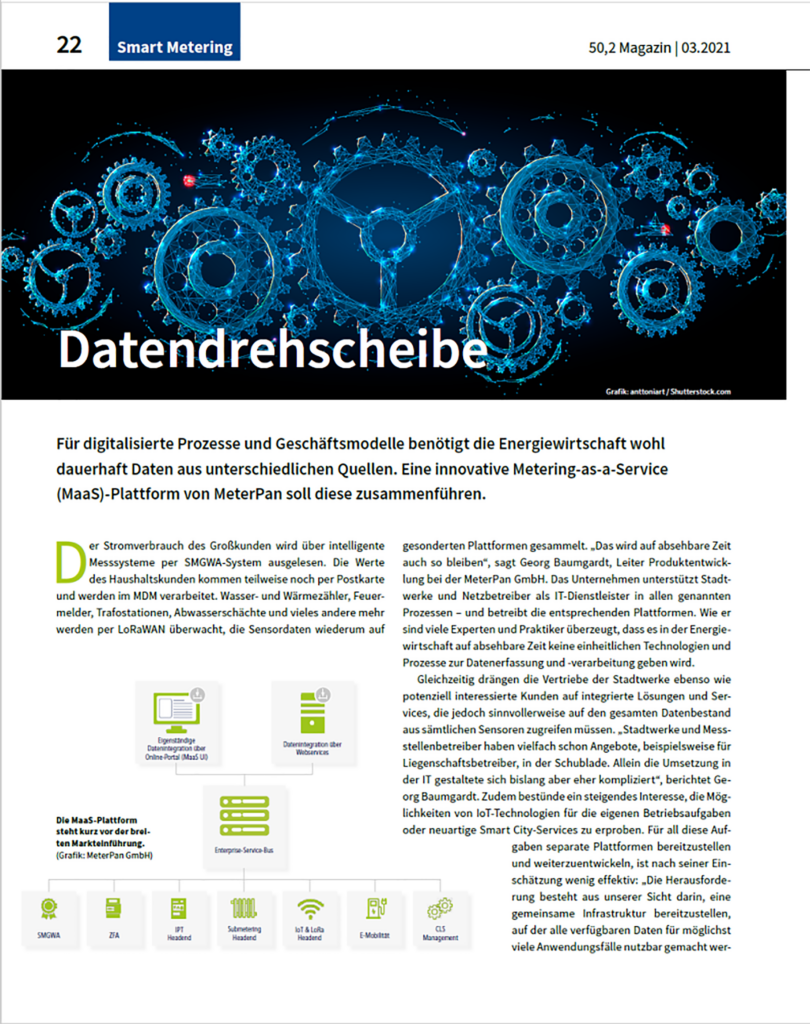 Datendrehscheibe Konzept für Energiewirtschaft und Metering